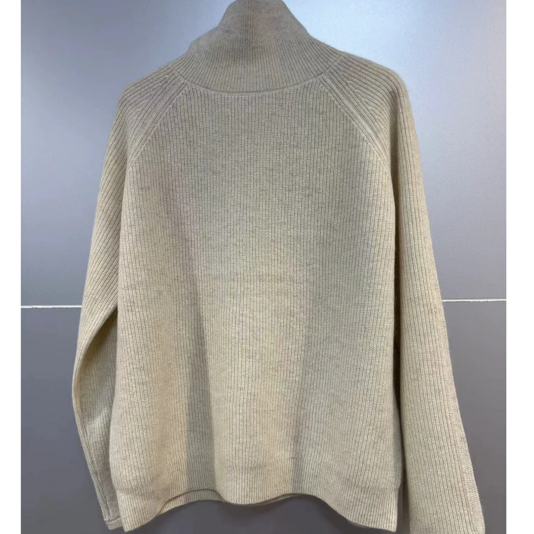 【欧诗莲】原生态牦牛绒不染色高领毛衣~精品奢感~圆宝针织衫女1122