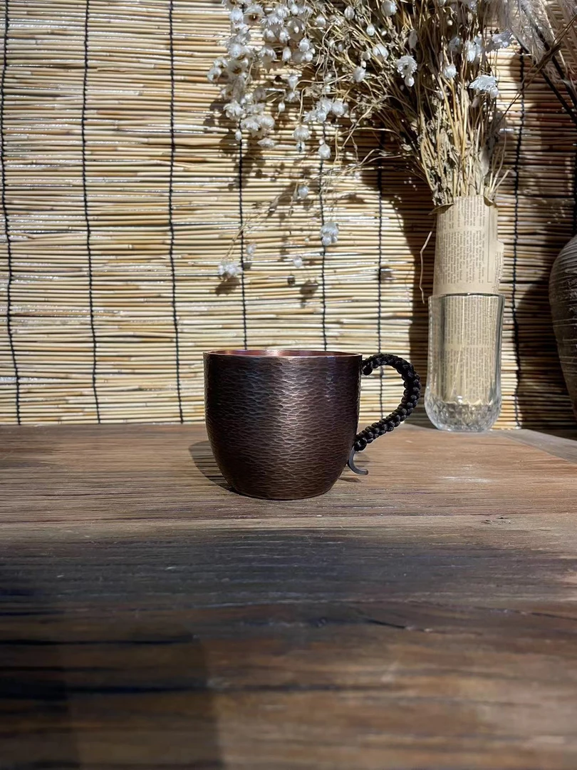 300毫升煮水泡茶壶紫铜壶2毫米杯