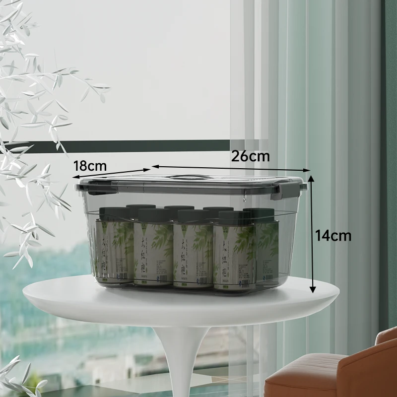 RY家用加厚透明色收纳箱车载储物盒客厅卧室零件收纳盒饰品整理箱