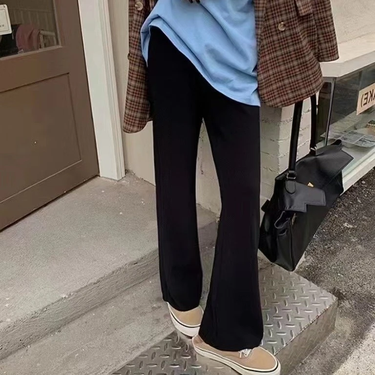 K乐缘夏季新款韩版时尚显瘦微喇叭休闲裤*0314