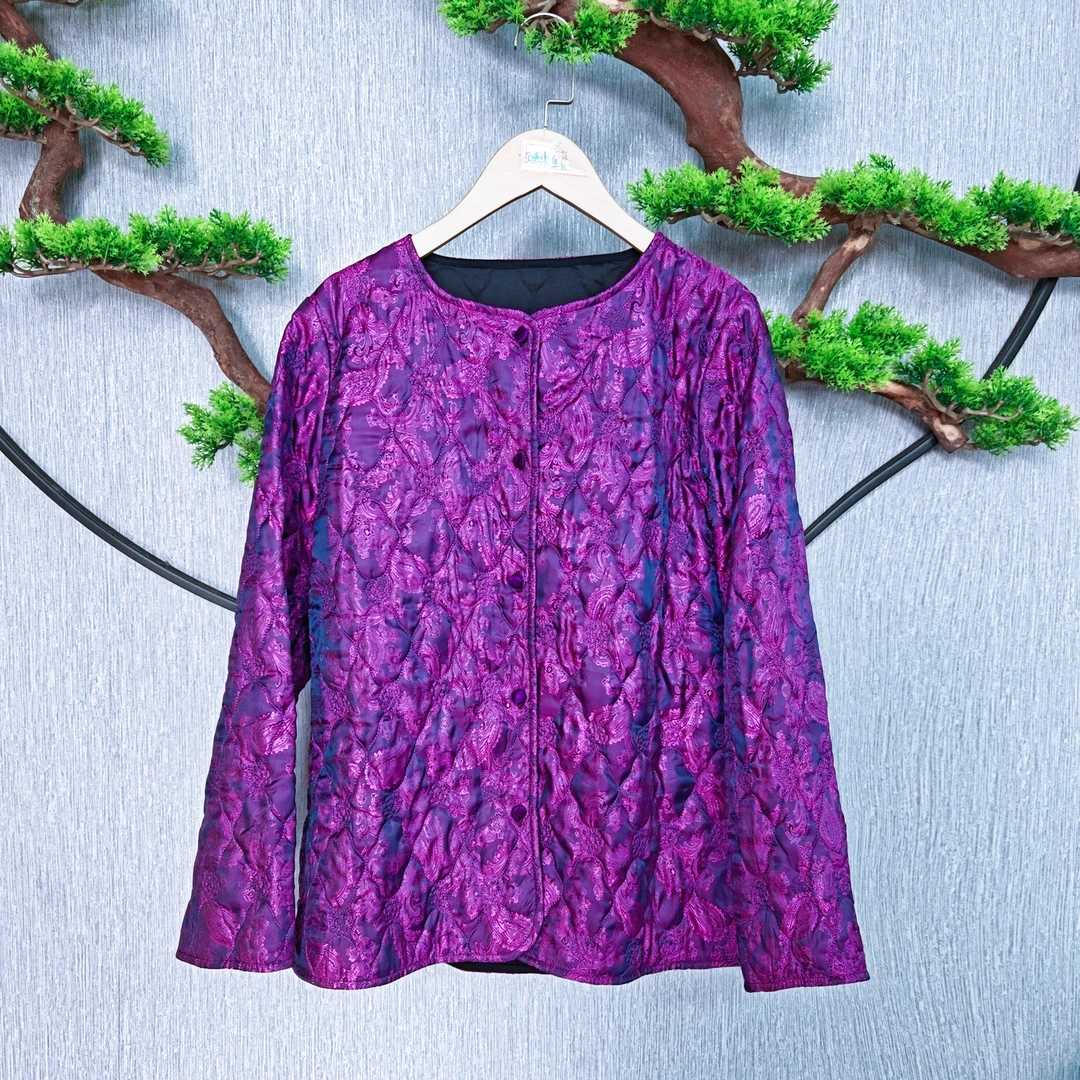 【千奈莉】 桑蚕丝棉百搭打底圆领开衫