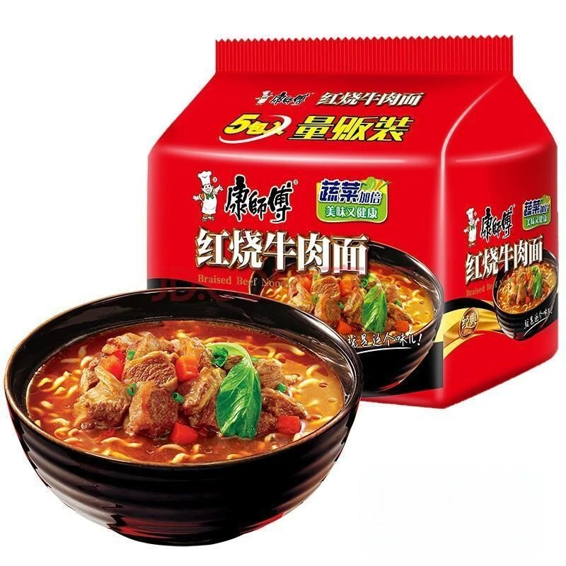 康师傅红烧牛肉面80g*5