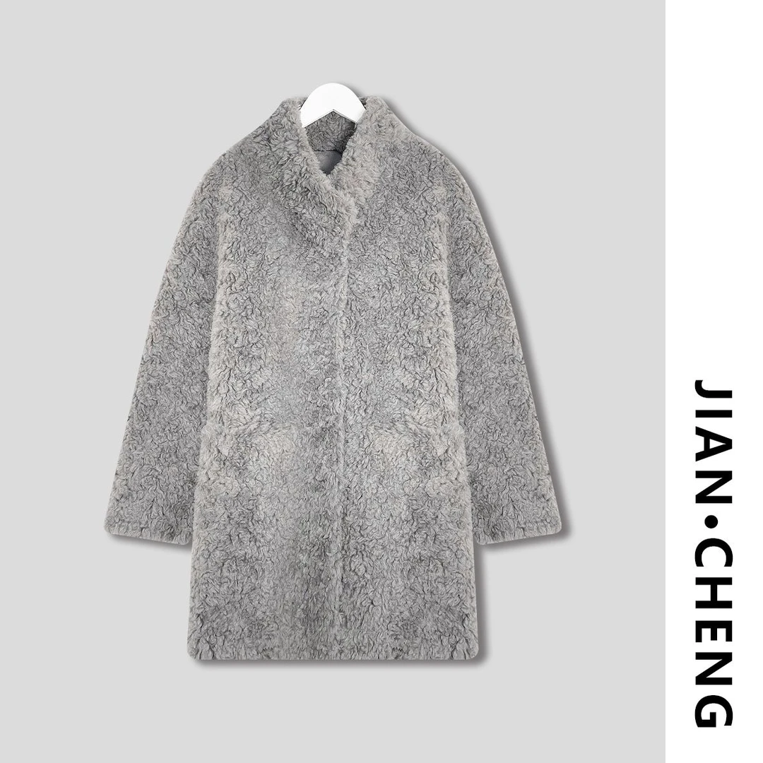 人造皮草 【简柽】中长款皮草大衣D412-1129