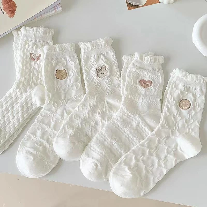 中筒袜子女简约女生堆堆袜新款高帮长筒袜四季高筒运动袜男生情侣