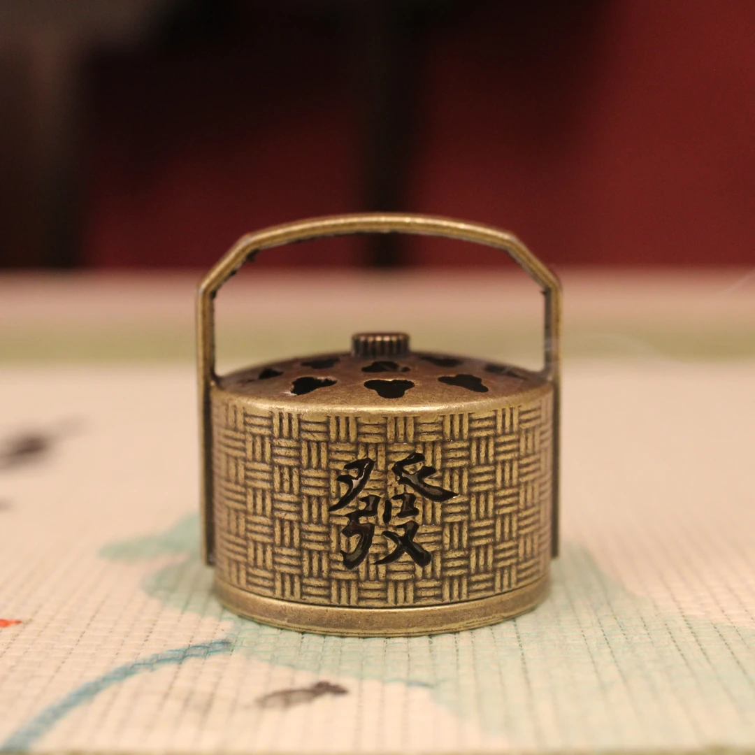 【福利专享】發财提篮香炉 （单炉），无粘粉香专用，书桌，茶台