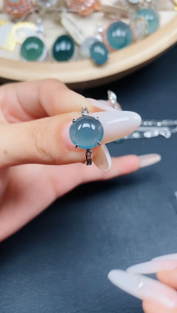 【闪购商品】翡翠戒指银S925镶嵌翡翠
