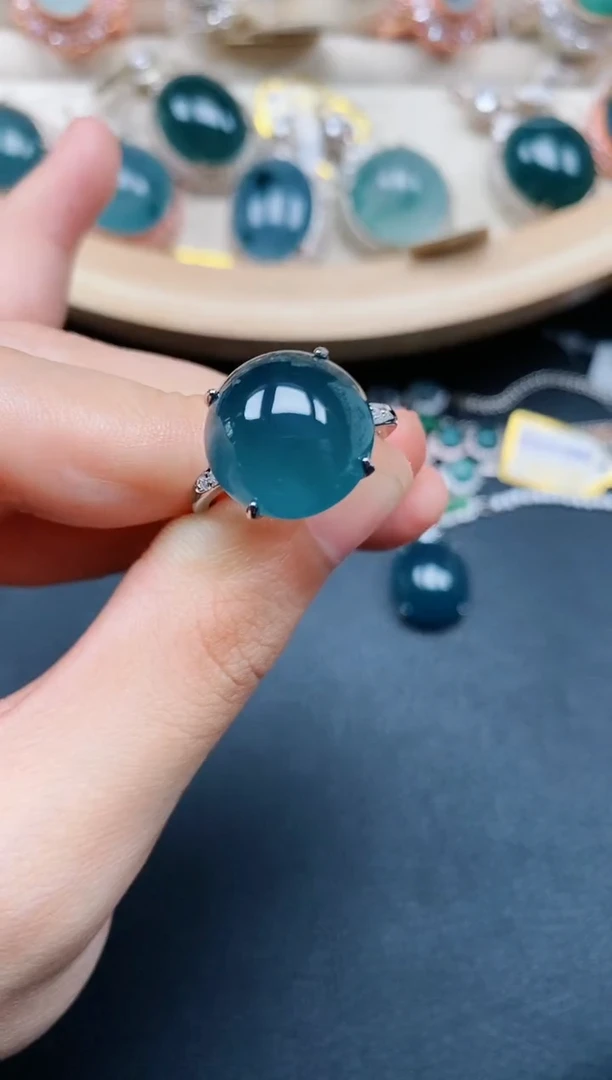 【闪购商品】翡翠戒指银S925镶嵌翡翠