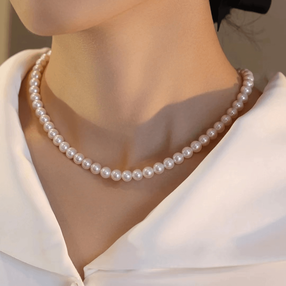 X111【潇潇专享】14k金 海水AKOYA珍珠项链 5.5-6mm 时尚百搭