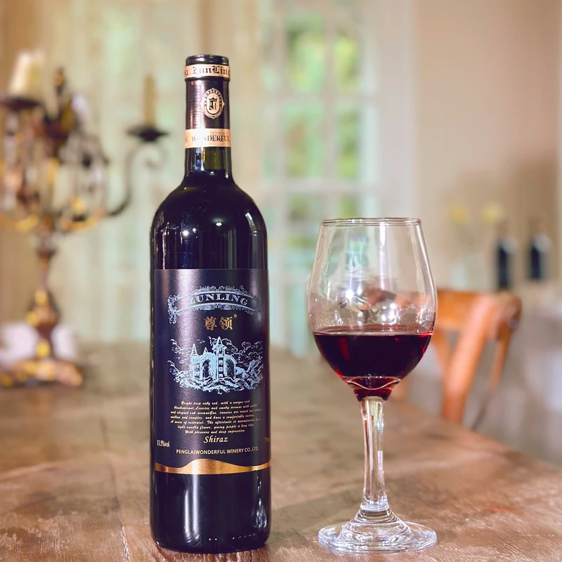 尊领波尔多风味干红葡萄酒 750ml红酒 送礼婚宴宴请 买1箱送酒具