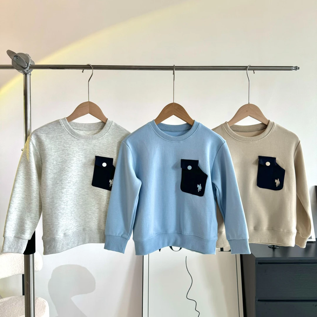 肉肉家-[休闲舒适]儿童秋冬百搭休闲舒适柔软亲肤小马口袋卫衣