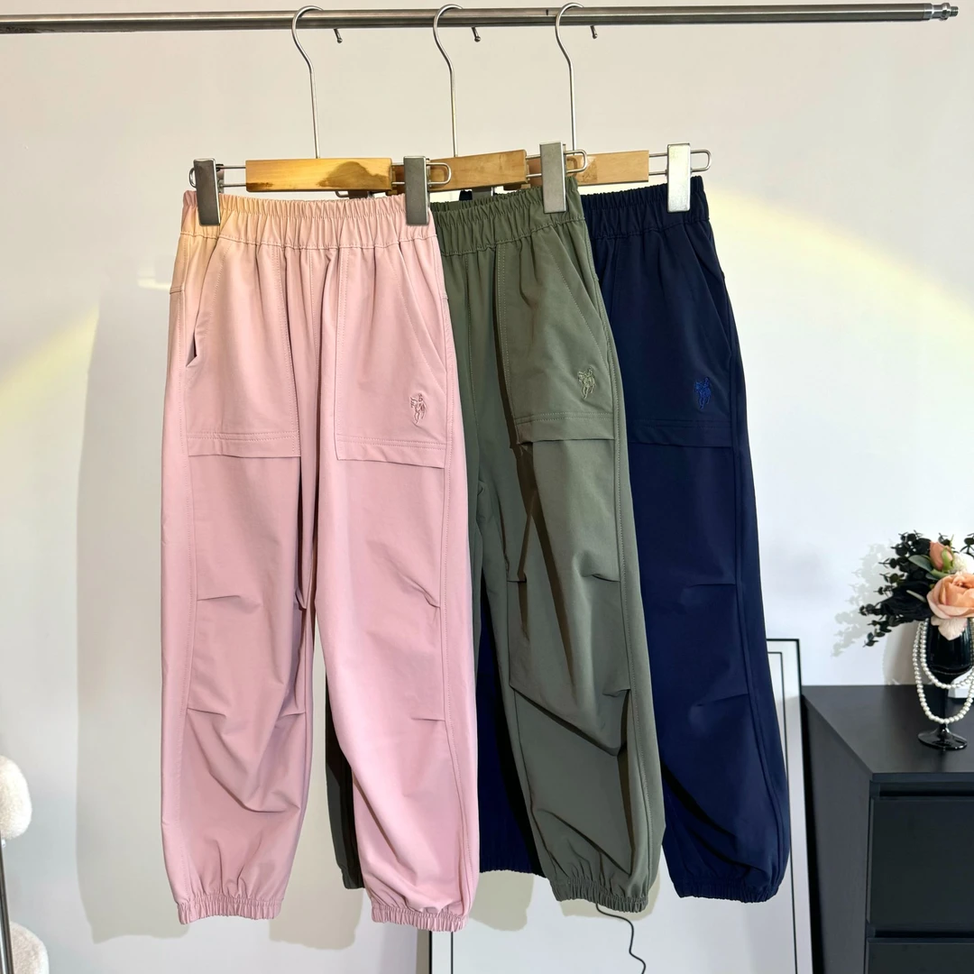 肉肉家-[弹力超大登山裤]儿童户外休闲小马束脚工装裤