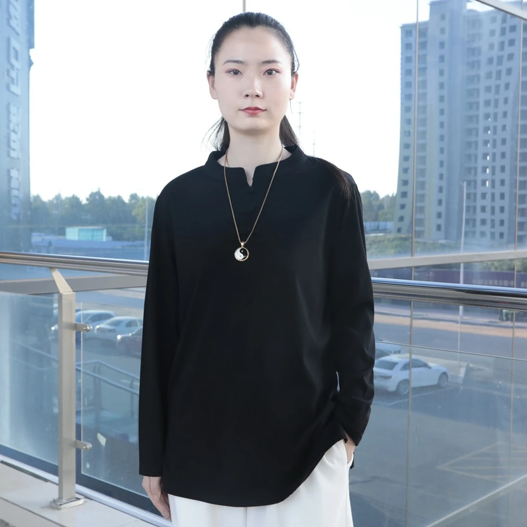 【大拳师】长袖立领T恤吸汗透气不变形