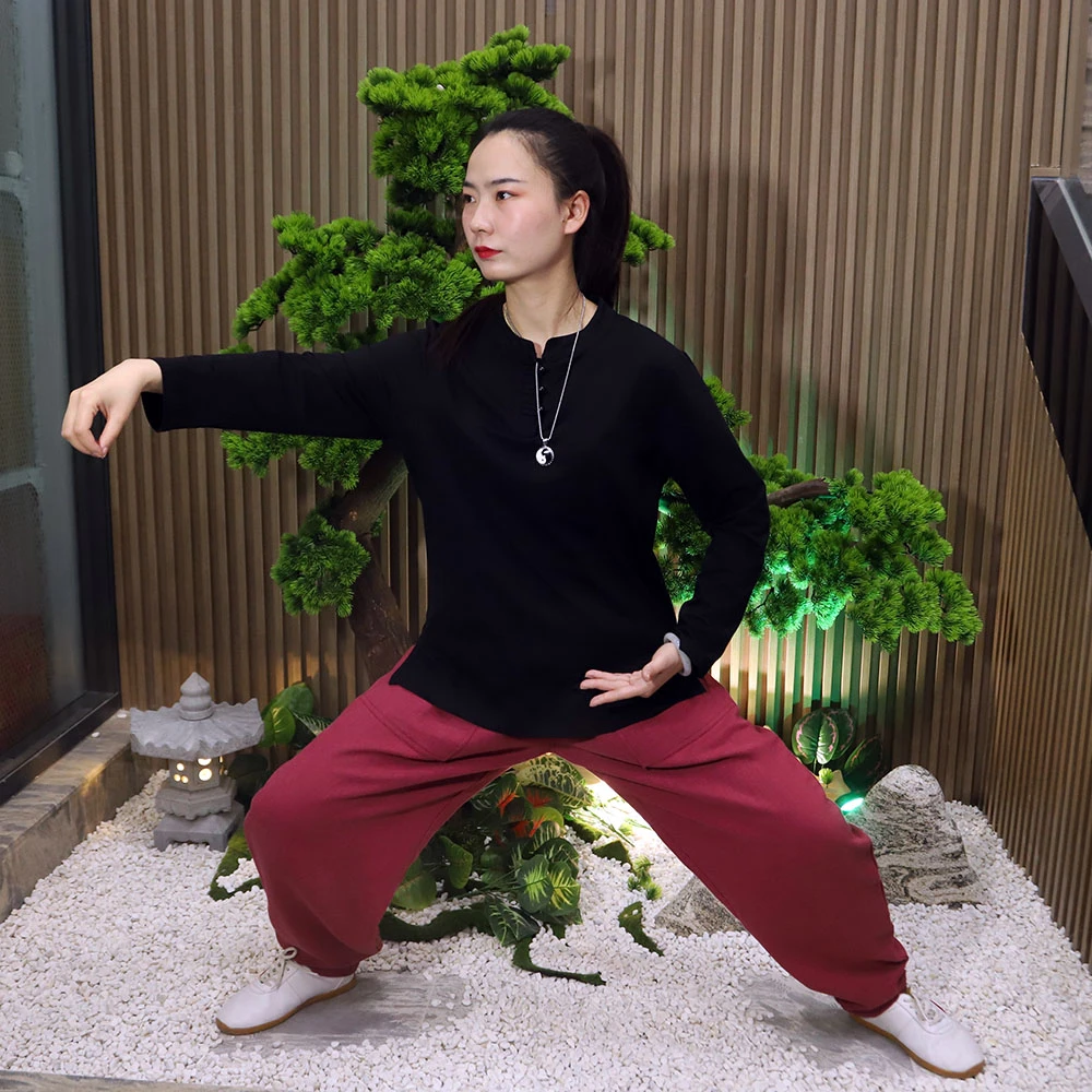高端面料加厚纯亚麻轻盈透气弯刀裤