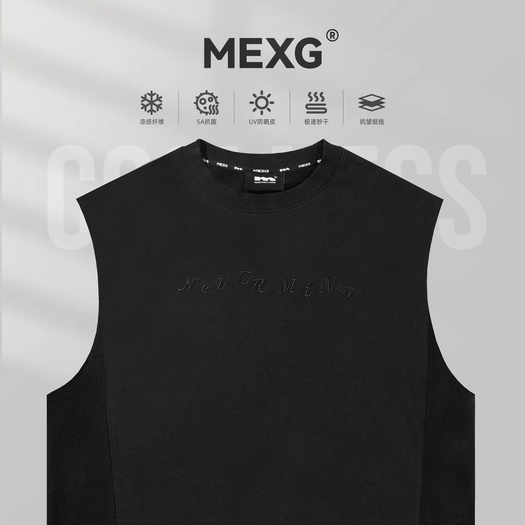【“优质字母刺绣”】MEXG！亲肤舒适！个性张扬！日常休闲穿搭背心W096