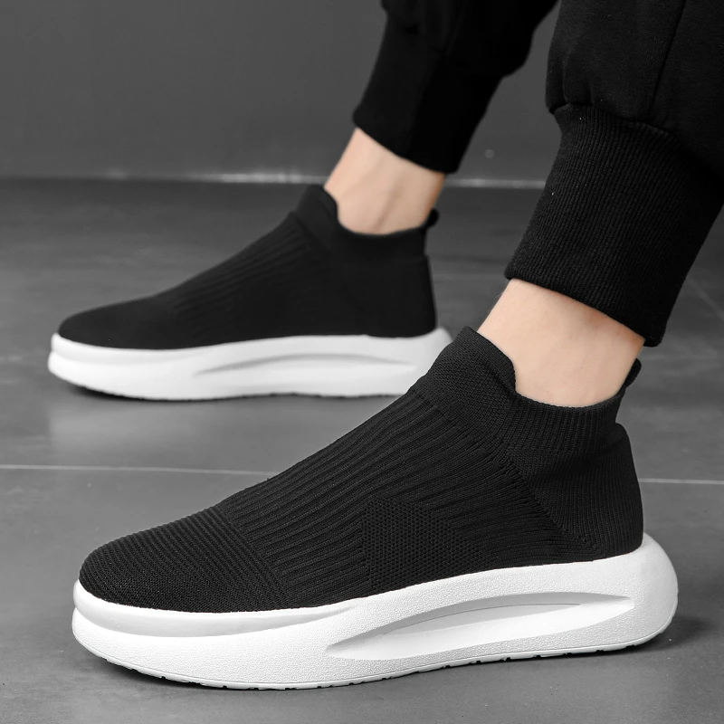 尤莱特男2025春秋网面透气老北京舒适一脚蹬鞋潮流百搭薄款休闲鞋