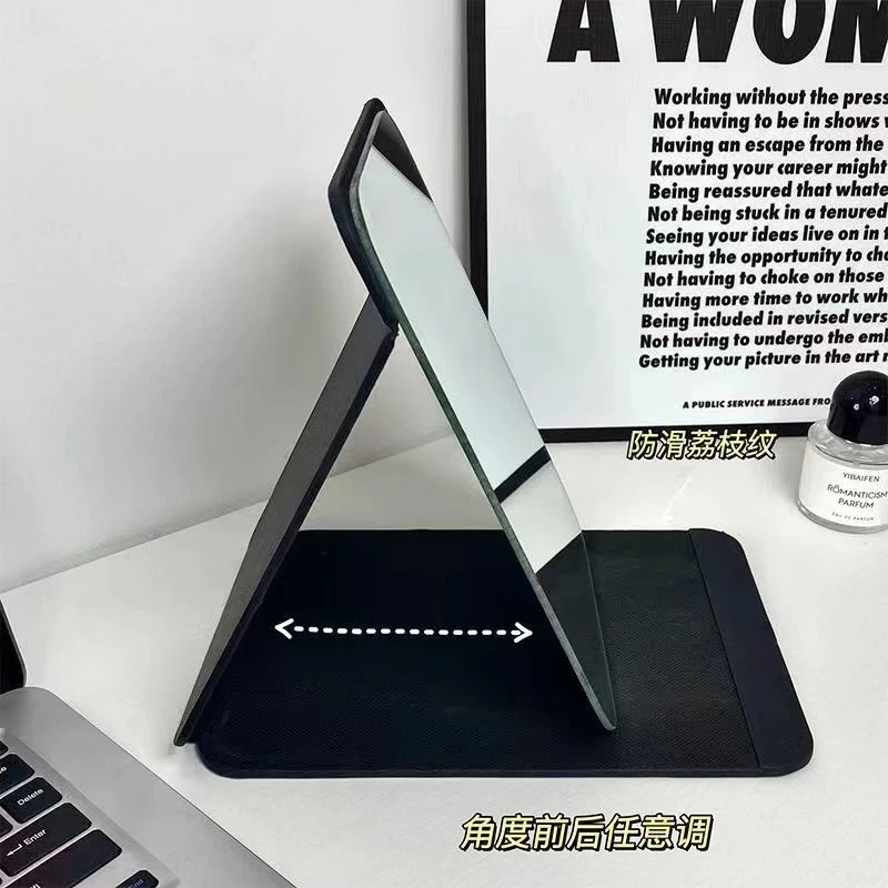 HB】ins风镜子女学生化妆镜可立家用教室随身便携折叠宿舍桌面梳妆