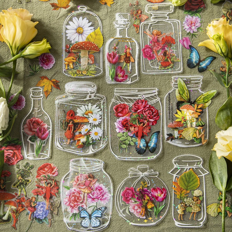 书签材料透明标本手工制作自制滴胶压花植物押花贴瓶子小学生