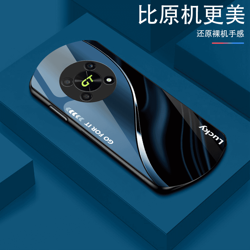 荣耀X40GT渐变弧形玻璃手机壳高颜值设计轻薄防摔商务轻奢