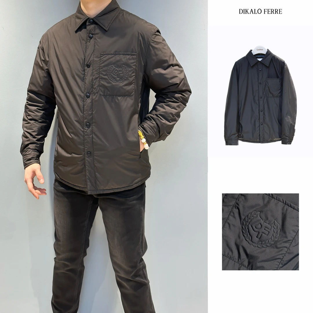 622 迪卡里奥·费雷/24秋冬新款男士商务翻领休闲轻羽绒服外套