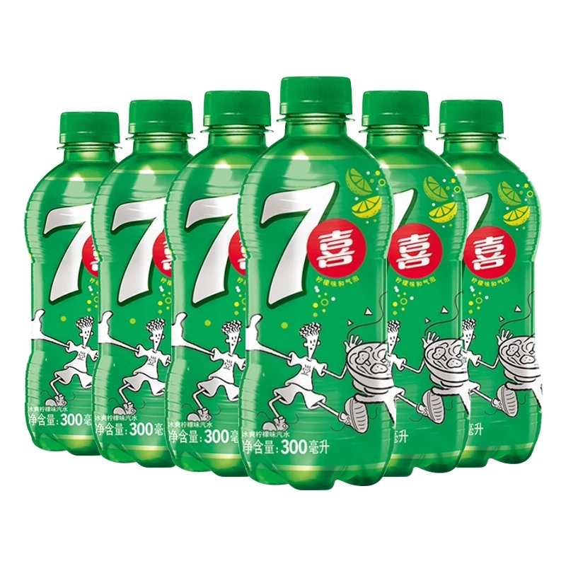 百事可乐七喜300ML*6瓶 碳酸饮料饮品整箱迷你汽水便携
