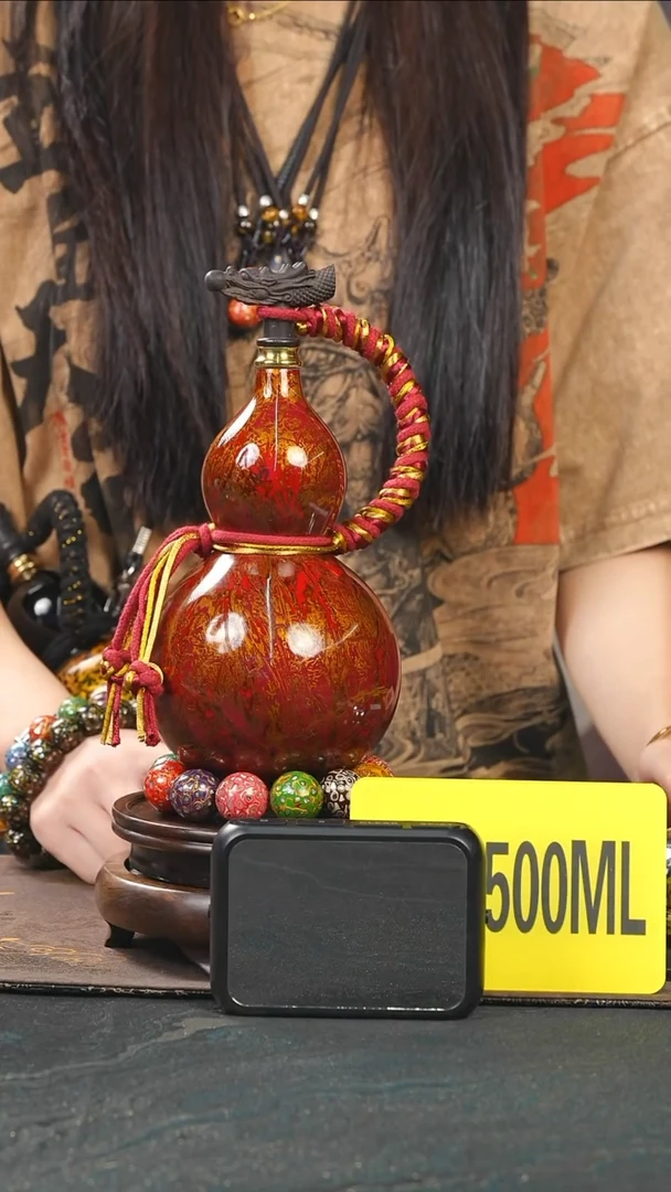 【闪购商品】XV368漆艺酒葫芦不包手串及旋转底座