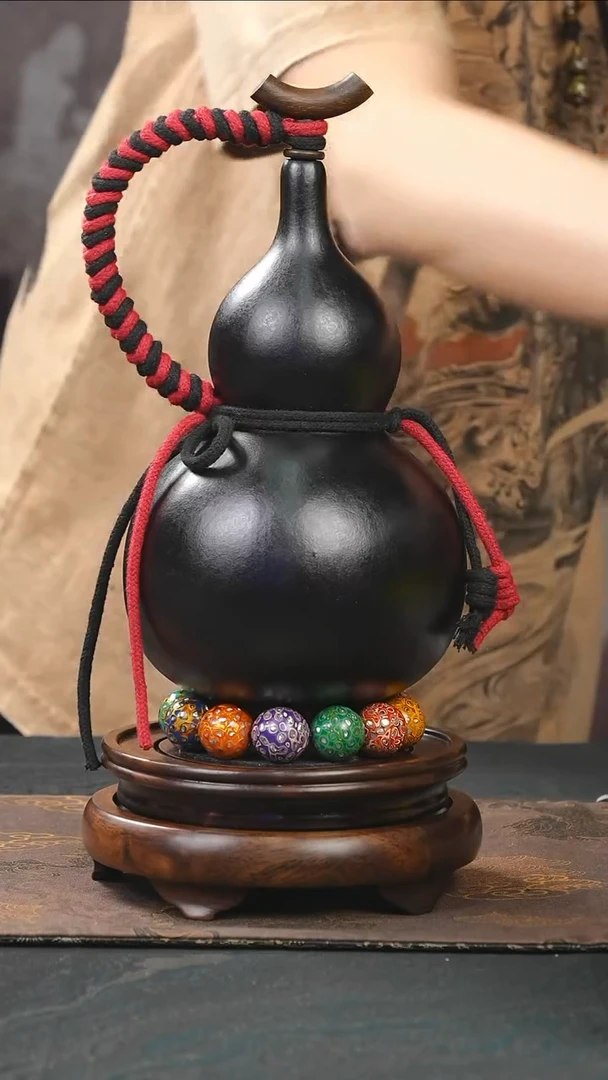 【闪购商品】XA240大漆酒葫芦不包手串及旋转底座