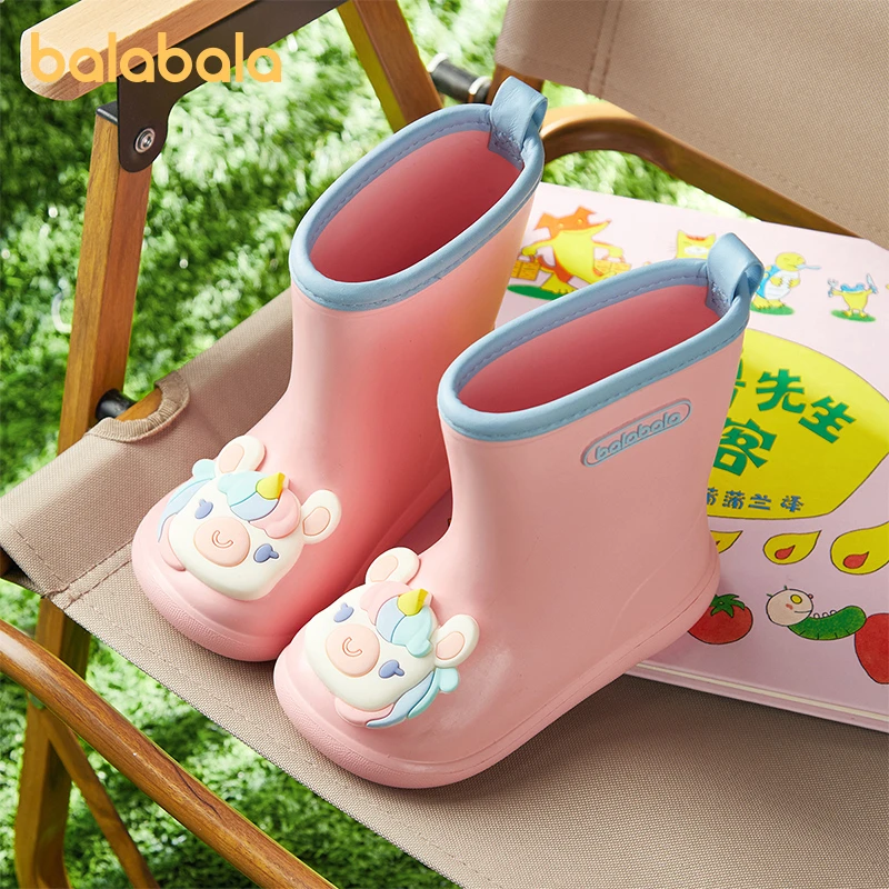 巴拉巴拉童鞋宝宝雨鞋儿童雨靴男童轻便防滑女孩防水可爱水鞋水靴