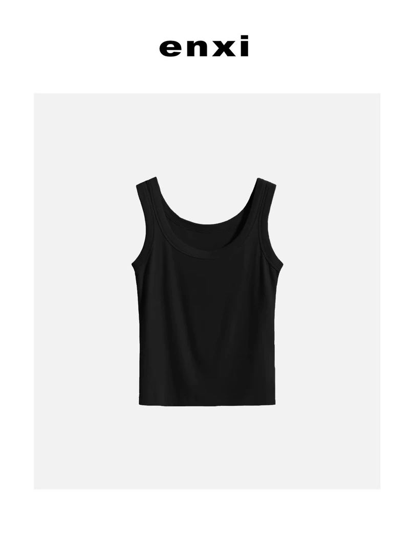 【恩熙】“莱赛尔+棉”新款无袖背心T恤上衣女KF1000213
