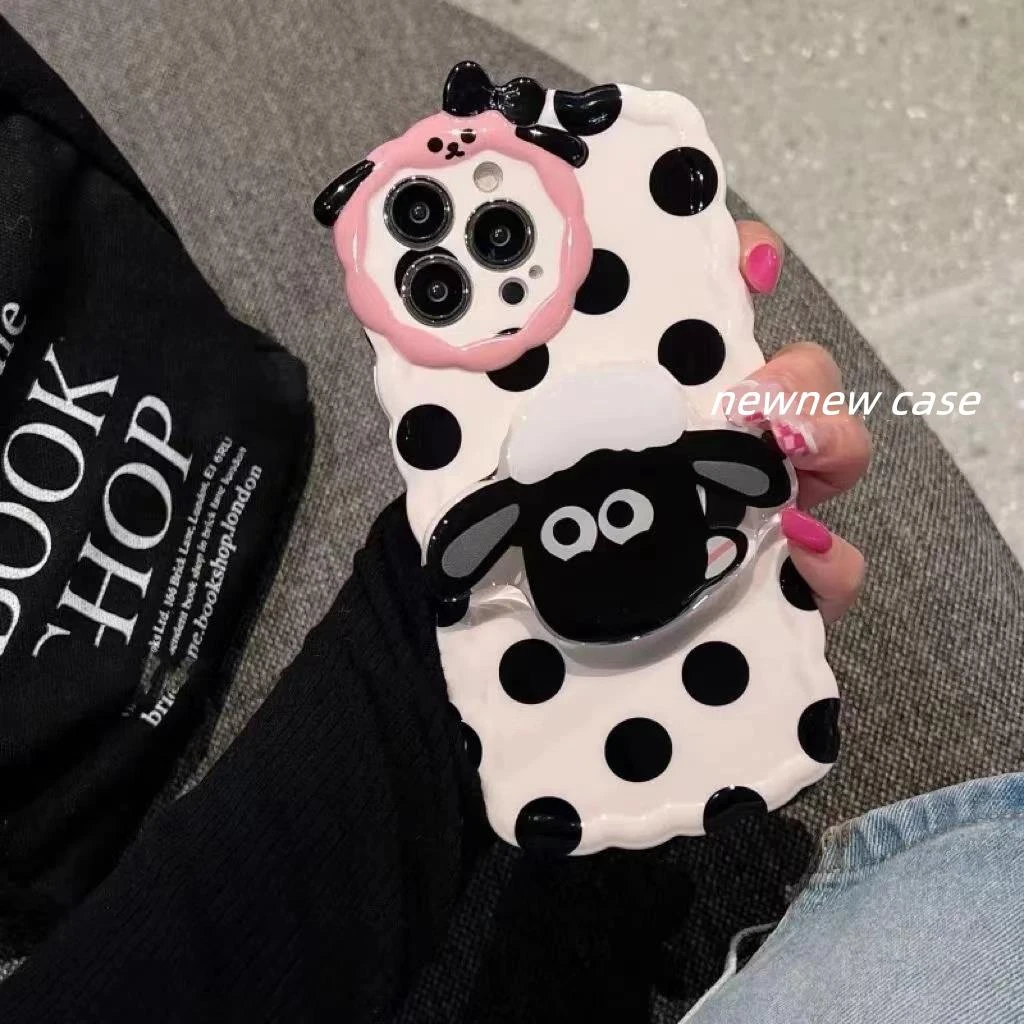 【这家壳】波点小羊支架苹果14手机壳14plus 13promax12 iphone11/X