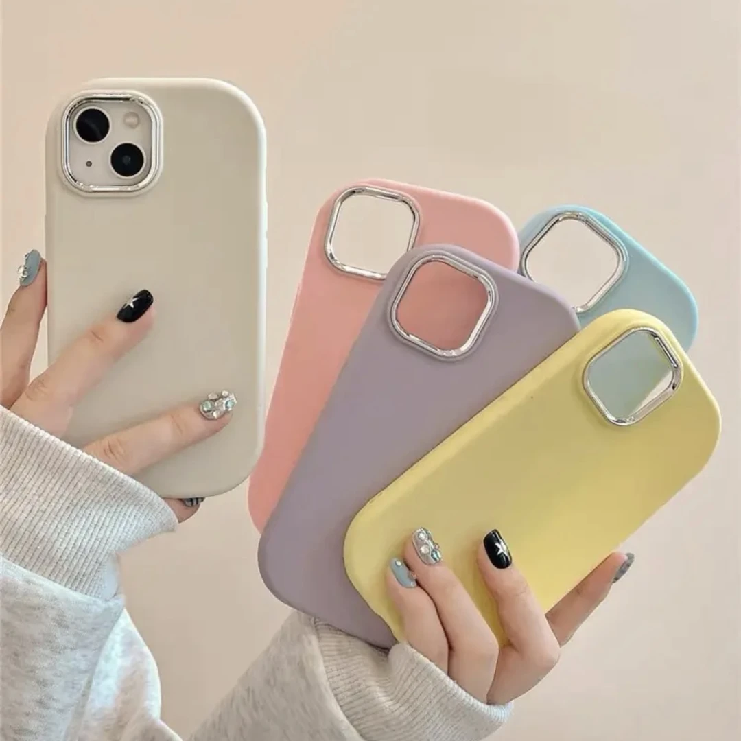 简约高级肤感壳iPhone15苹果13promax手机壳14/11纯色12/XS防摔XR