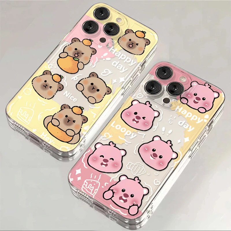 loopy卡皮巴拉iPhone14苹果13promax手机壳15卡通11防摔12/XS软XR