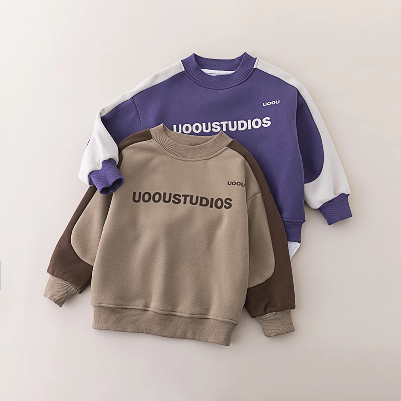 儿童卫衣加绒款长袖2023新款秋冬装男童SD-CLD23725