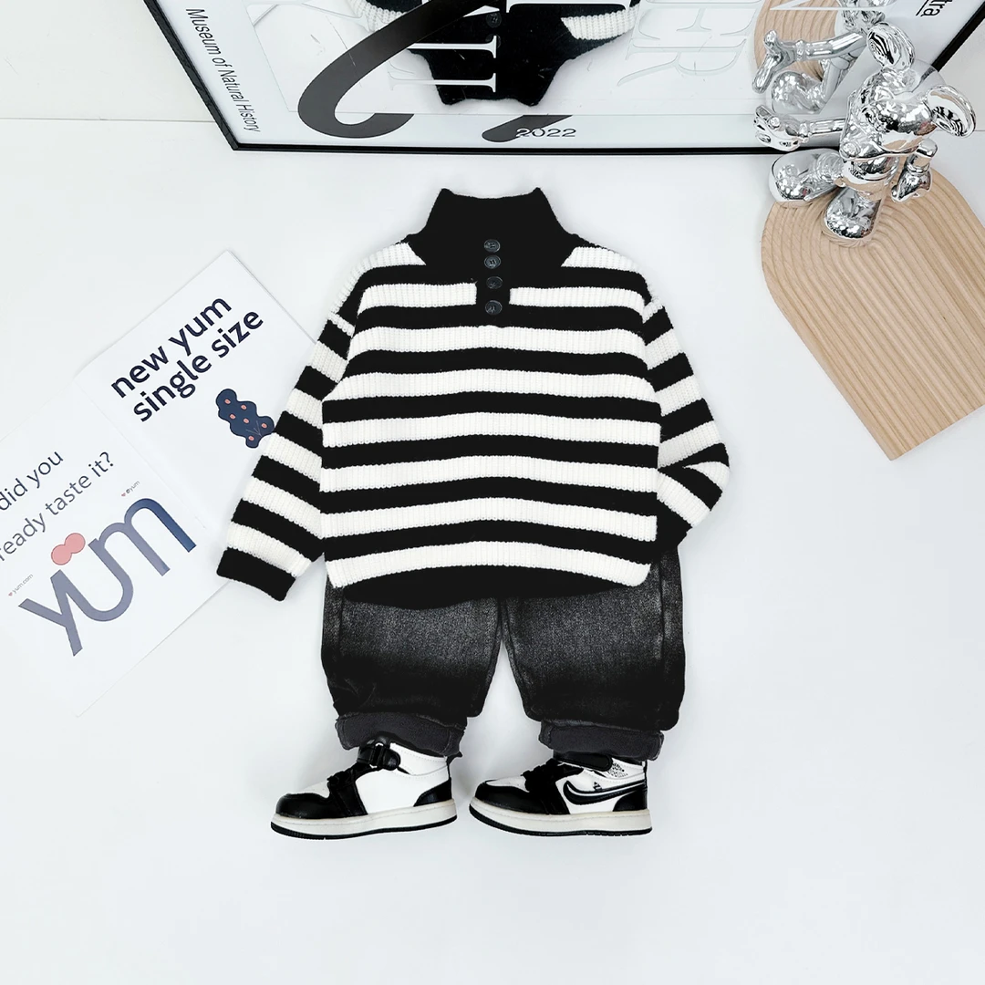 男童毛衣打底衫儿童衣服2024新款秋冬装 D-YMDX126