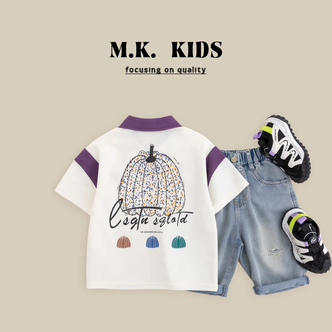 童装男童中大童儿童短袖POIO衫上衣夏季2024新款宽松百搭XK80511