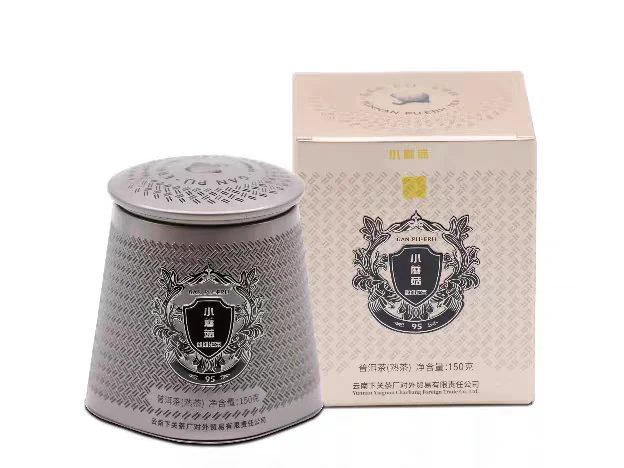 下关沱茶 下关2022年小蘑菇迷你沱 150克/罐 熟茶