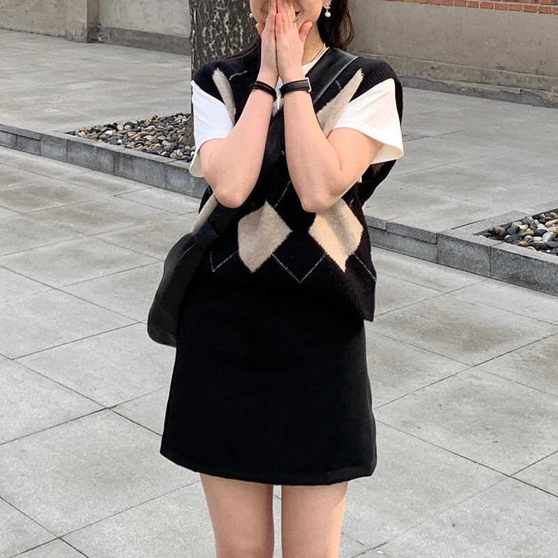 Grid Creed[胖潇专属]-衣嘉小铺2023马卡龙色系半身裙