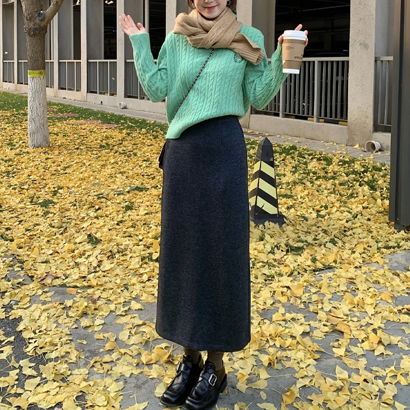 【醋酸羊毛裙】显瘦宽松外穿保暖秋冬季