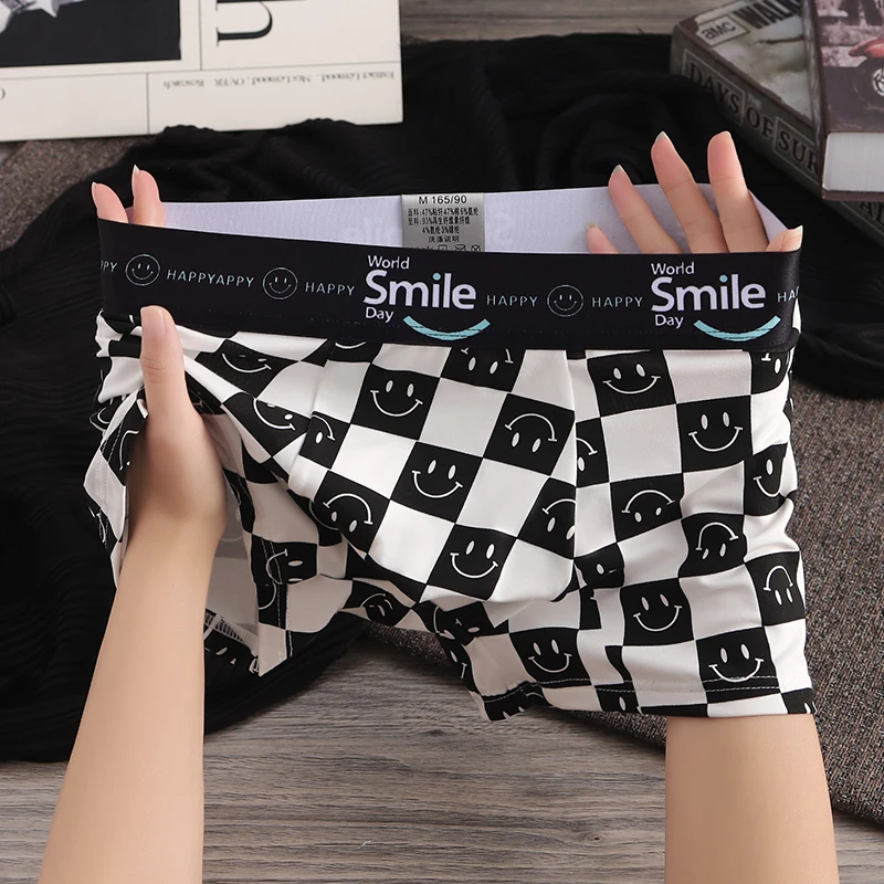 新款男士内裤男生潮流舒适运动平角裤男式青年亲肤透气男款四角裤