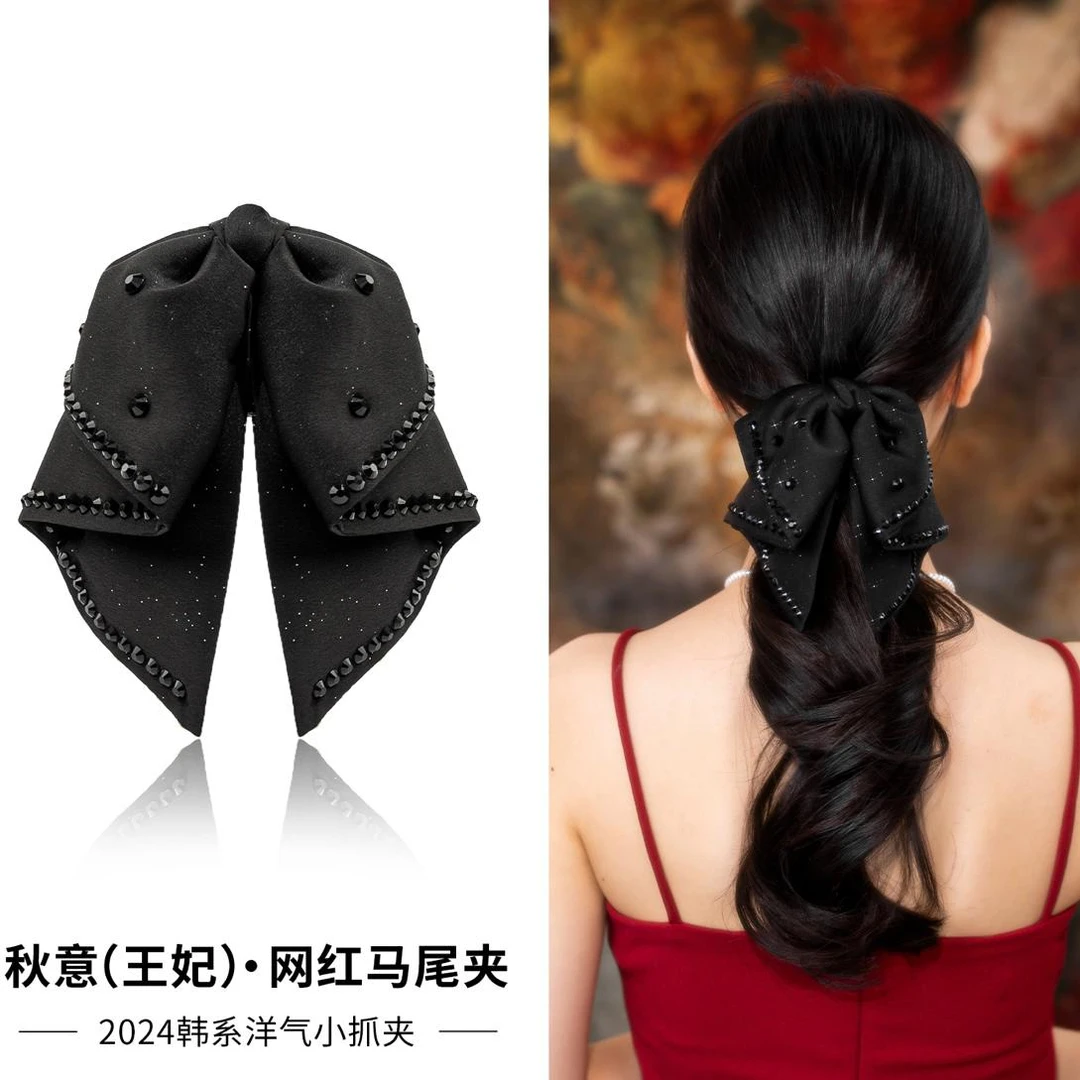 巴黎王妃发夹女新款法式浪漫感半扎发马尾夹显发量抓夹头饰优雅