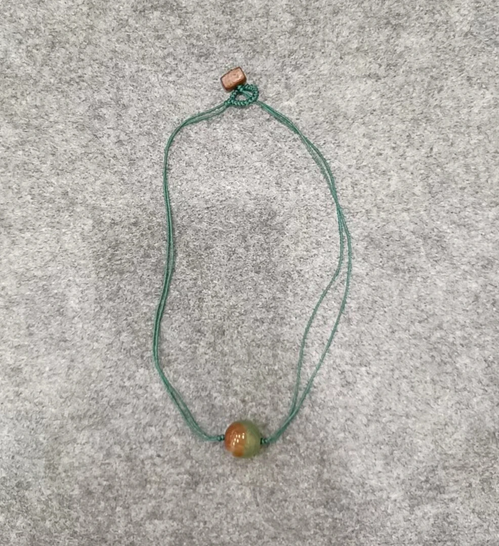 非金属布艺项链 0103-024生机锁骨链（珠珠颜色不确定）手编项链绳