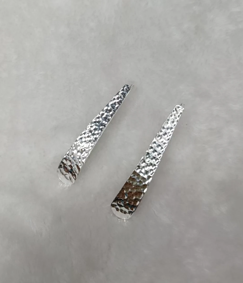 足银耳饰 1116-007柳叶耳饰 时尚简约个性百搭精美精致潮流小众