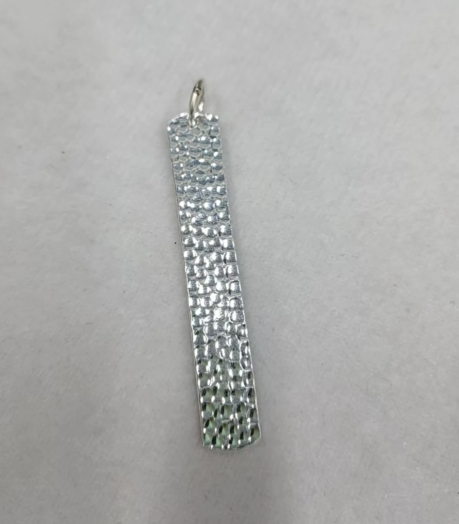 吊坠足银 0917-003 捶纹无事牌吊坠  娟姐推荐长方形吊坠