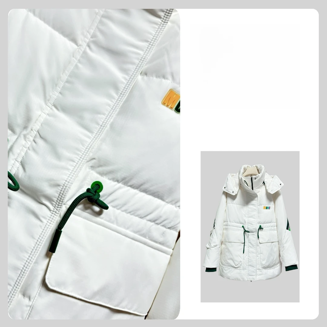 羽绒服男女同款加厚保暖冬季多口袋设计感撞色连帽面包服外套4087