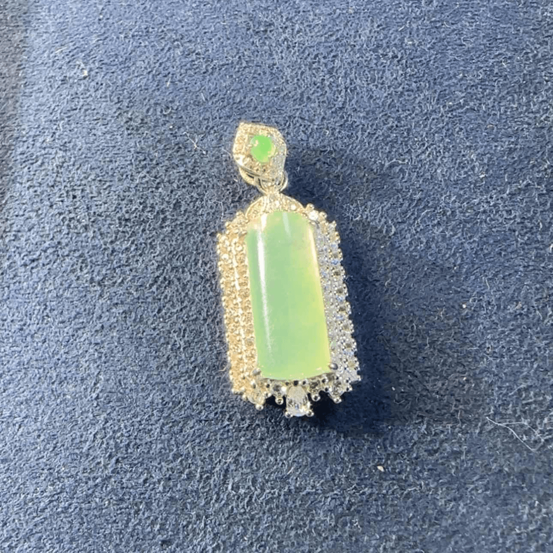 【闪购商品】翡翠颈饰银S925镶嵌越***运