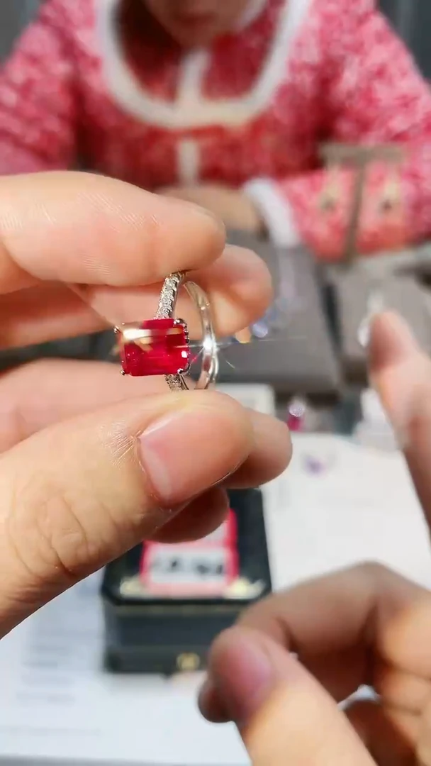【闪购商品】红宝石戒指未镶嵌方戒指