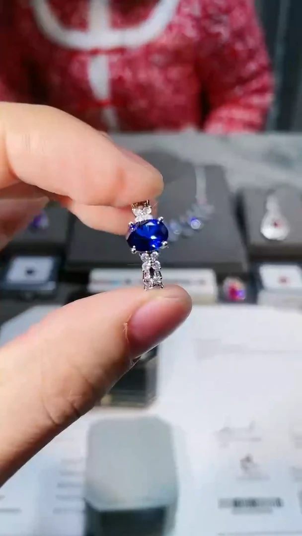 【闪购商品】蓝宝石戒指未镶嵌四朵小花戒指6