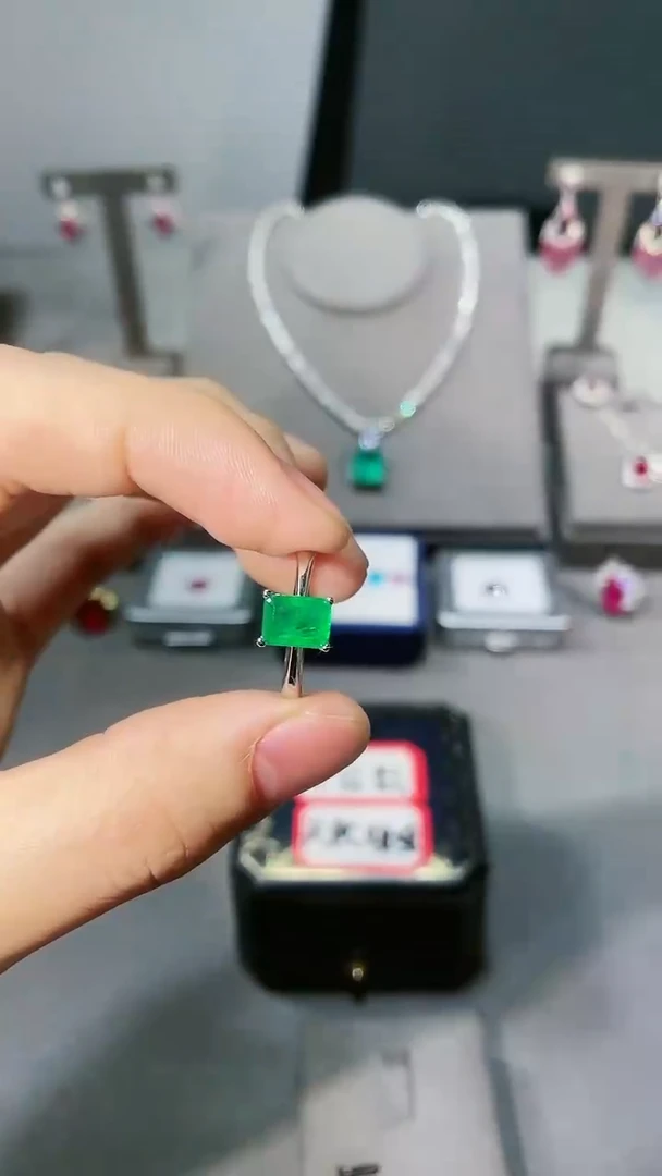 【闪购商品】祖母绿戒指未镶嵌方戒指20
