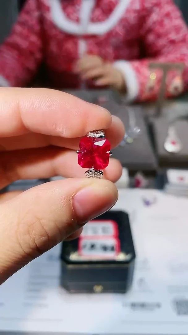 【闪购商品】红宝石戒指未镶嵌肥方戒指115