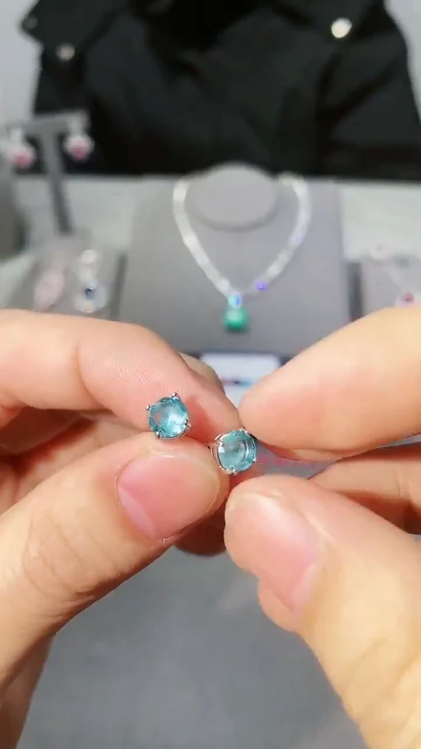 【闪购商品】托帕石耳饰未镶嵌迷你耳钉