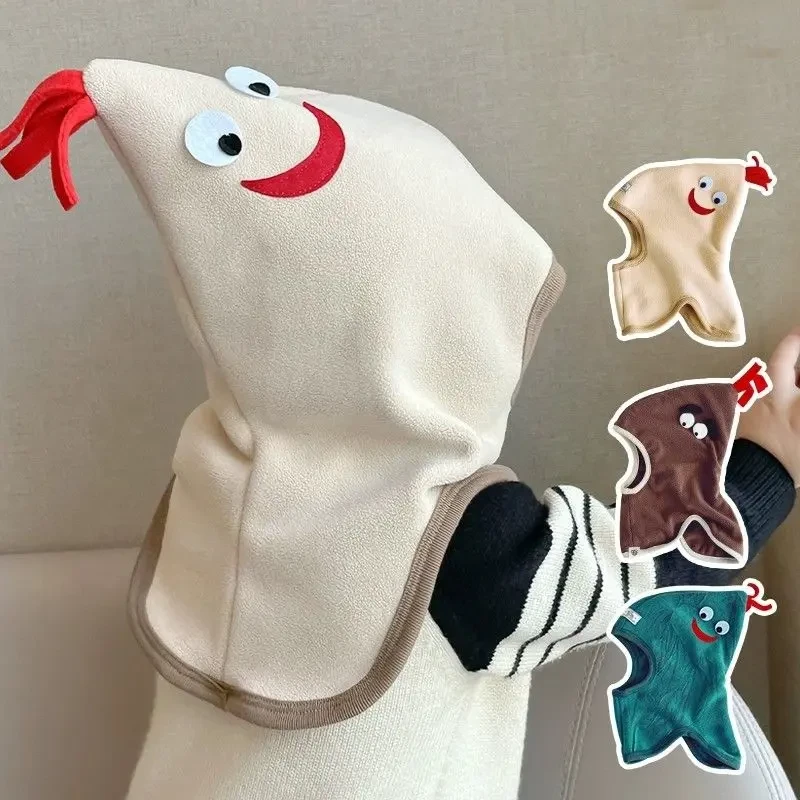 儿童帽围巾一体秋冬新款网红超萌婴儿围脖公鸡宝宝帽子护耳帽